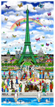 Charles Fazzino Art Charles Fazzino Art Waking Up In Paris (DX) (Framed)